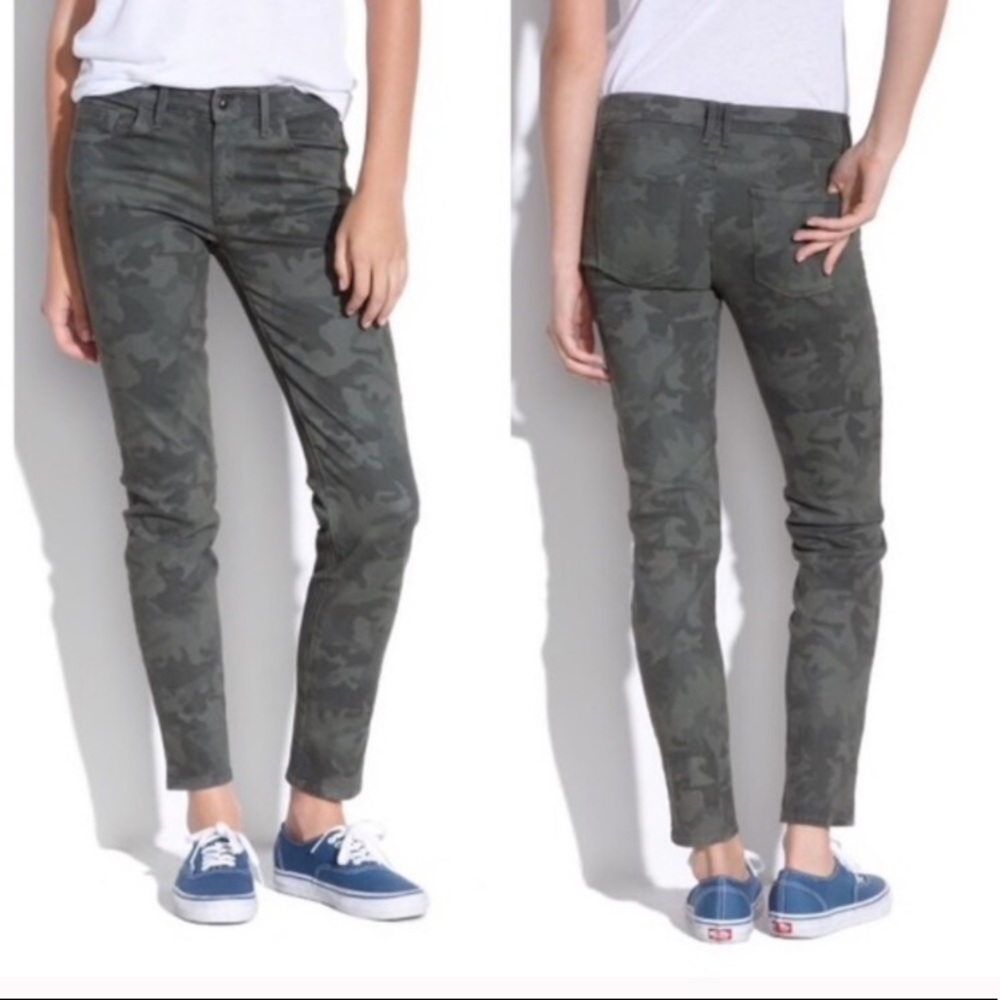 Madewell skinny camo jeans sz 26
